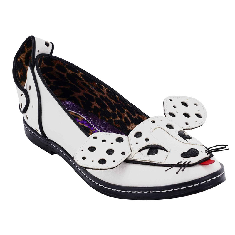 Woofy- Flat white dog loafer