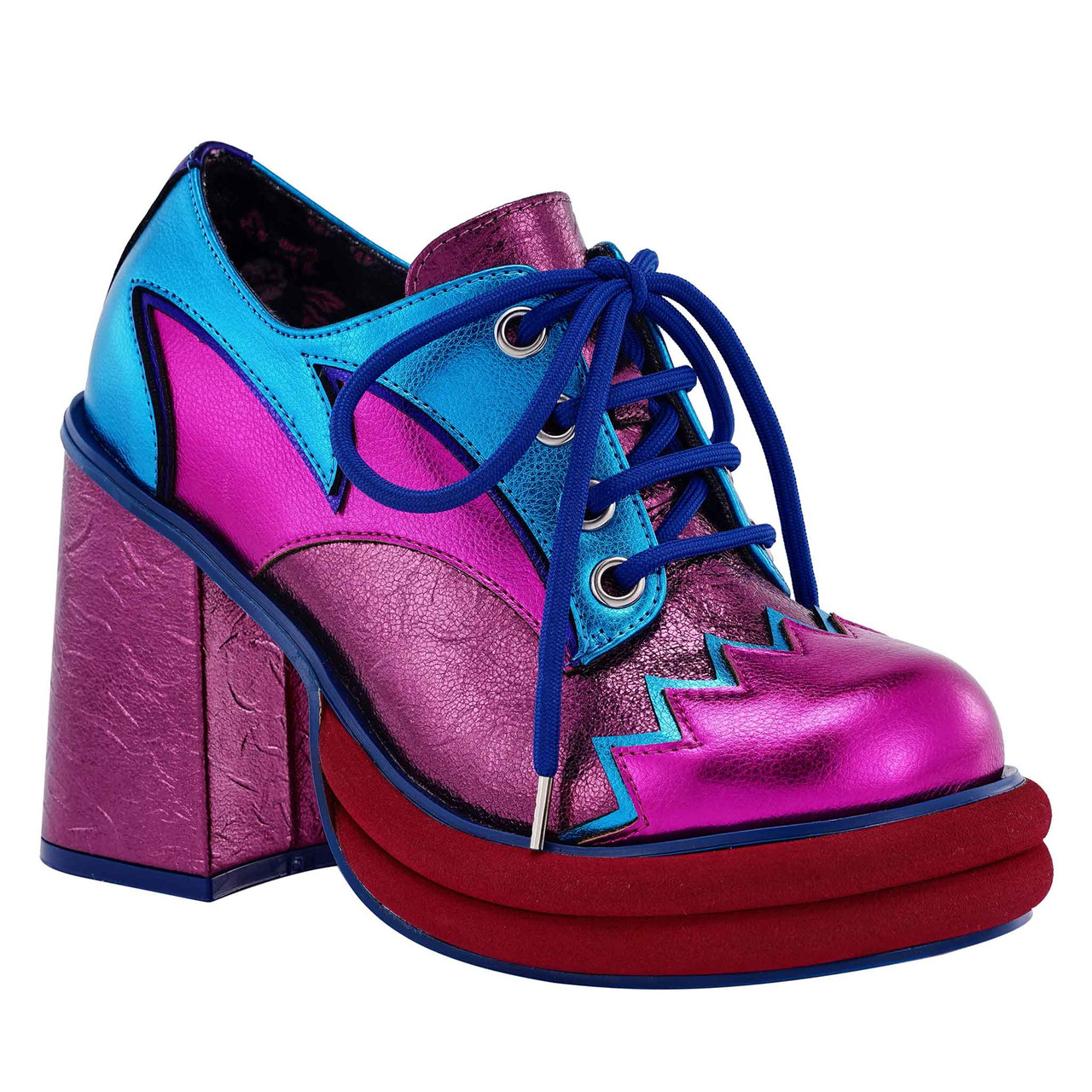 Irregular Choice Ballerine Donna 'My Friend Snoop' Tacco A Margherita Blu Royal - Pelle, Suola Piatta