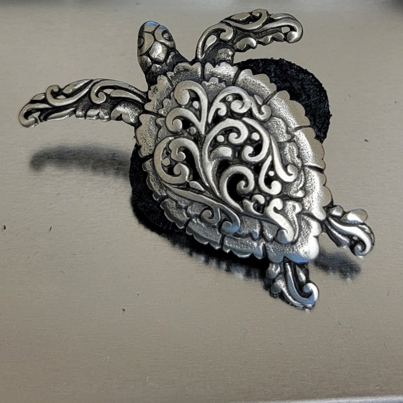 Filigree Sea Turtle Stud Button