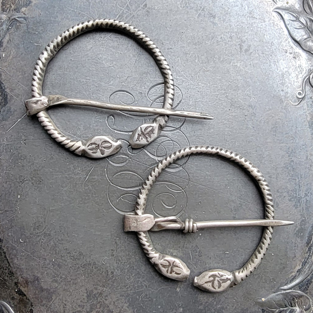 Moroccan Spiral Silver Penannular Brooch