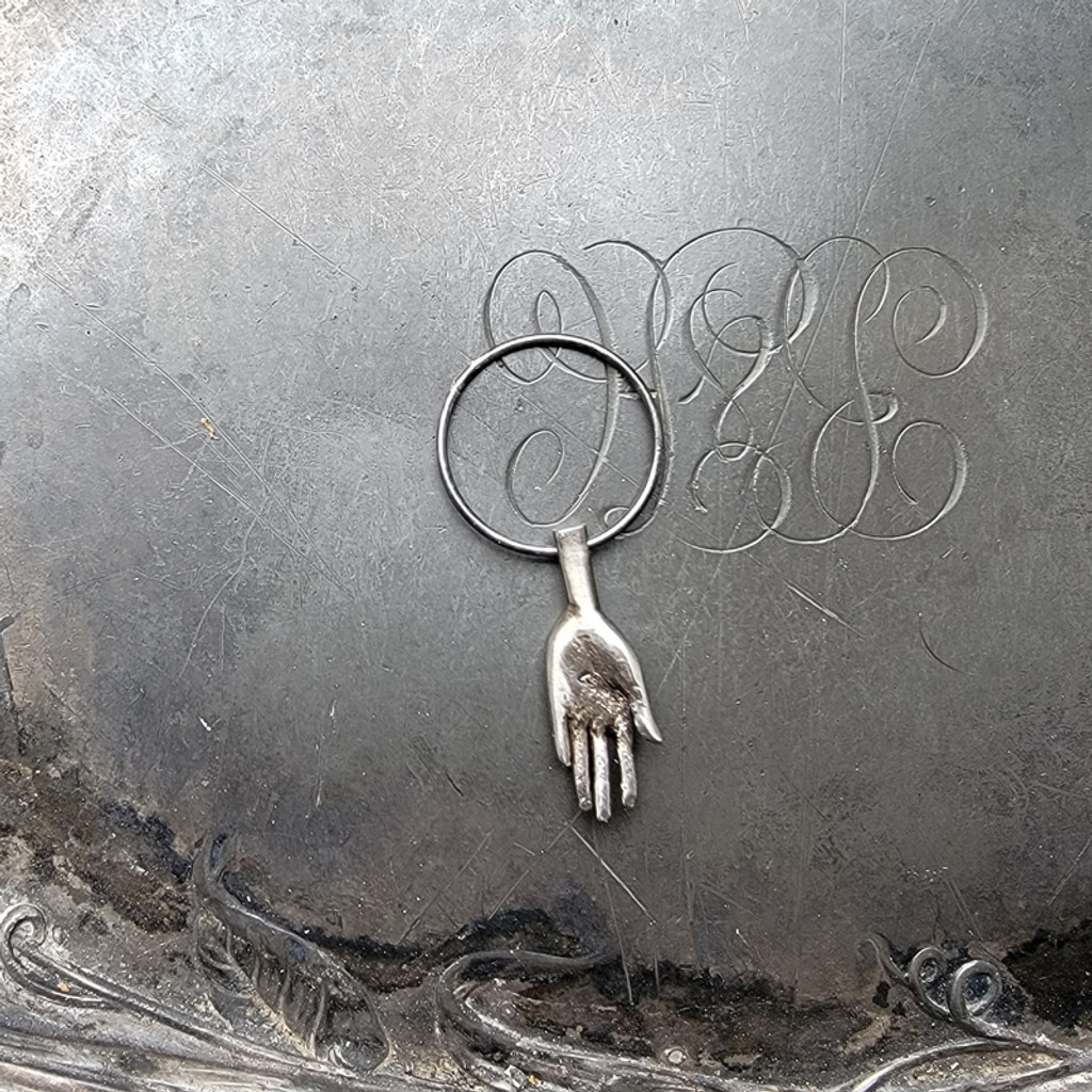 Tiny Hand Row Marker - Sterling Silver