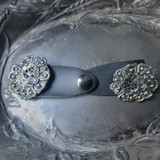 Sequined Lace Latch Stud Closure Sequined Lace Latch Stud Closure