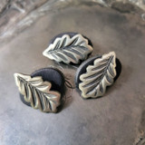 Oak Leaf Stud Buttons - Set of 3 Pre-Order for August Delivery