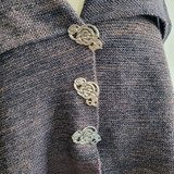 Celtic Illuminated Ampersand with Lion and Rabbit Stud Buttons - Glossy Set of 3