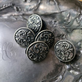 Neo-Baroque Repoussé Small Stud Buttons - Satin Solid Prototypes