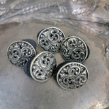 Neo-Baroque Small Repoussé Stud Buttons - Satin Pierced Prototypes