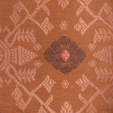 Songket Alam - Bronze and Coral with Aubergine and Rose Diamonds