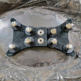 Gate Hinge Pebble Black Screw-in Snap Closure