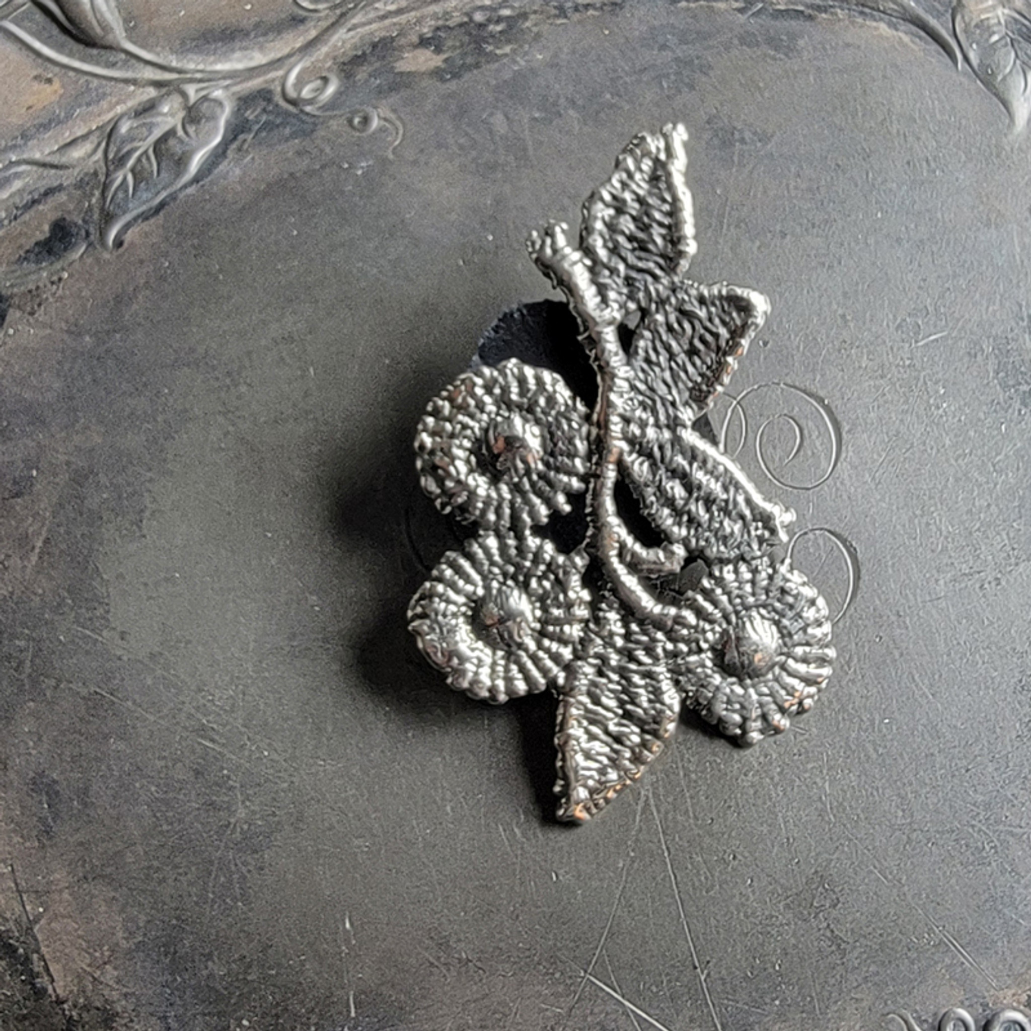 Sunflower Lace Stud Brooch with Cuff Option - JUL Designs