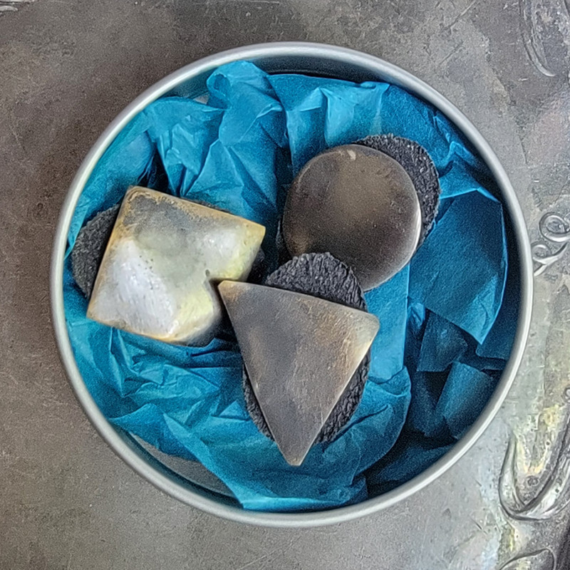 Imperfect Rustic Black Stud Button Set - Three Shapes - JUL Designs