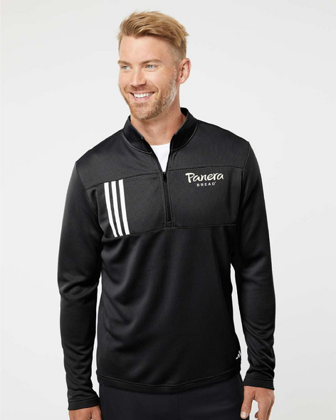 A482 - Adidas 3-Stripes Double Knit 1/4 Zip