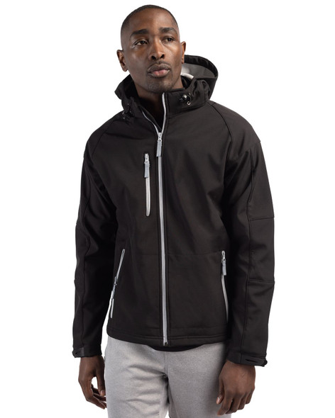SALE - MQO00022 - Clique Serac Stretch Softshell Hooded Full Zip Men's Jacket