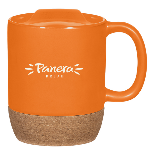 INV-MUG-O - Orange 14 oz. Cork Base Ceramic Mug