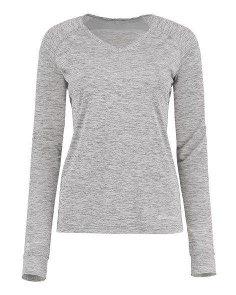 SALE - 222770 - Holloway Women's Electrify CoolCore Long Sleeve V-Neck T-Shirt