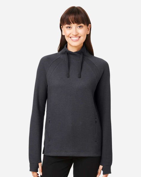 SALE - NE200W - North End Women's Rhythm Waffle Cross-Neck Pullover