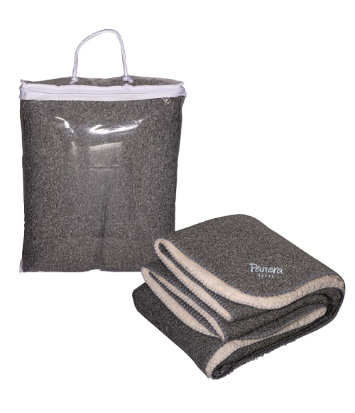 Grey Thick Needle Sherpa Blanket