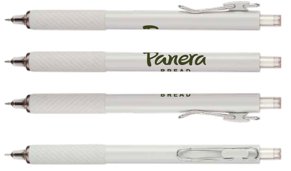 INV-PEN-WH - White Utopia Silent Click Gel Pen