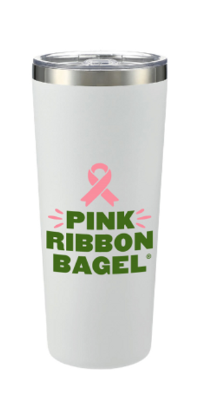 INV-1626-50-PRB (CLOSEOUT) - 22 oz. Pink Ribbon Bagel White Tumbler
