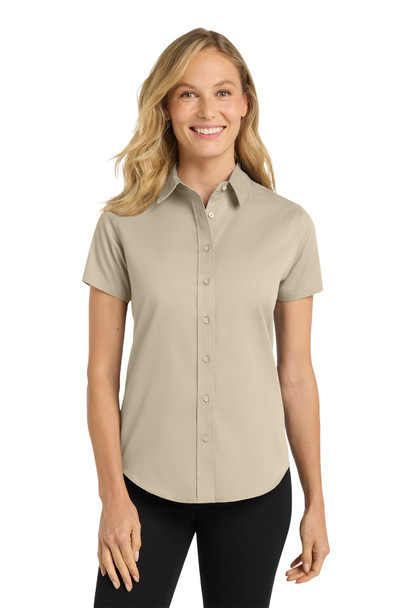 SALE - L508-M - Ladies Short Sleeve Easy Care 