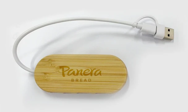 Bamboo Dual Port USB and Type C Charger