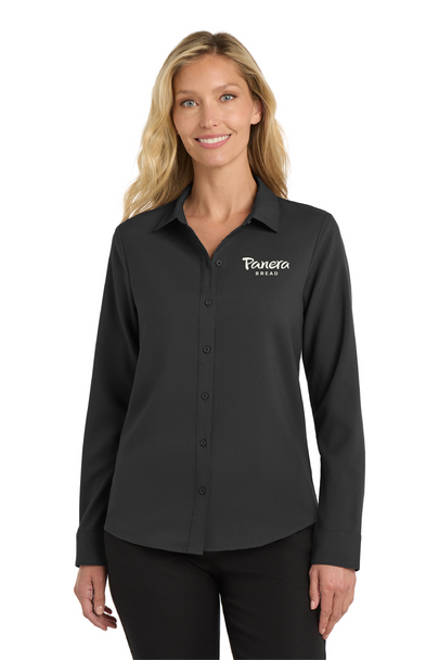 Black Ladies Performance Staff Dress Shirt