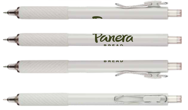 INV-PEN-WH - White Utopia Silent Click Gel Pen