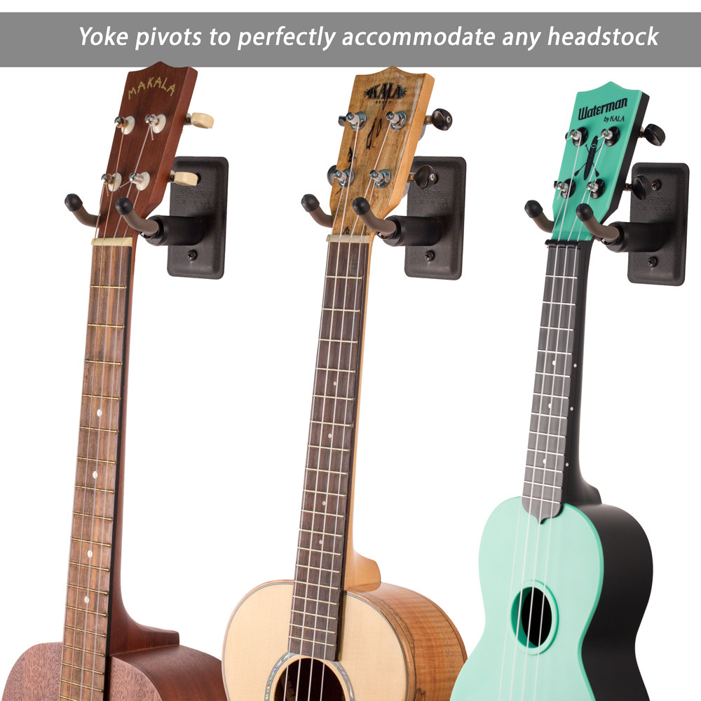 white ukulele wall mount