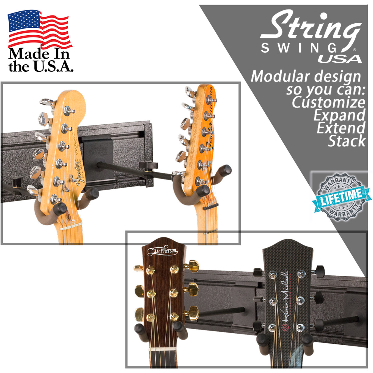 Multi-Guitar Wall Hanger | Best Guitar Wall Hanger