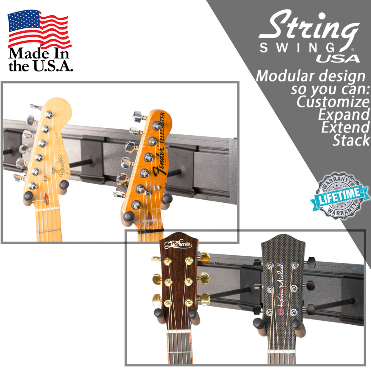 Guitar Wall Stand  BCC20 - String Swing