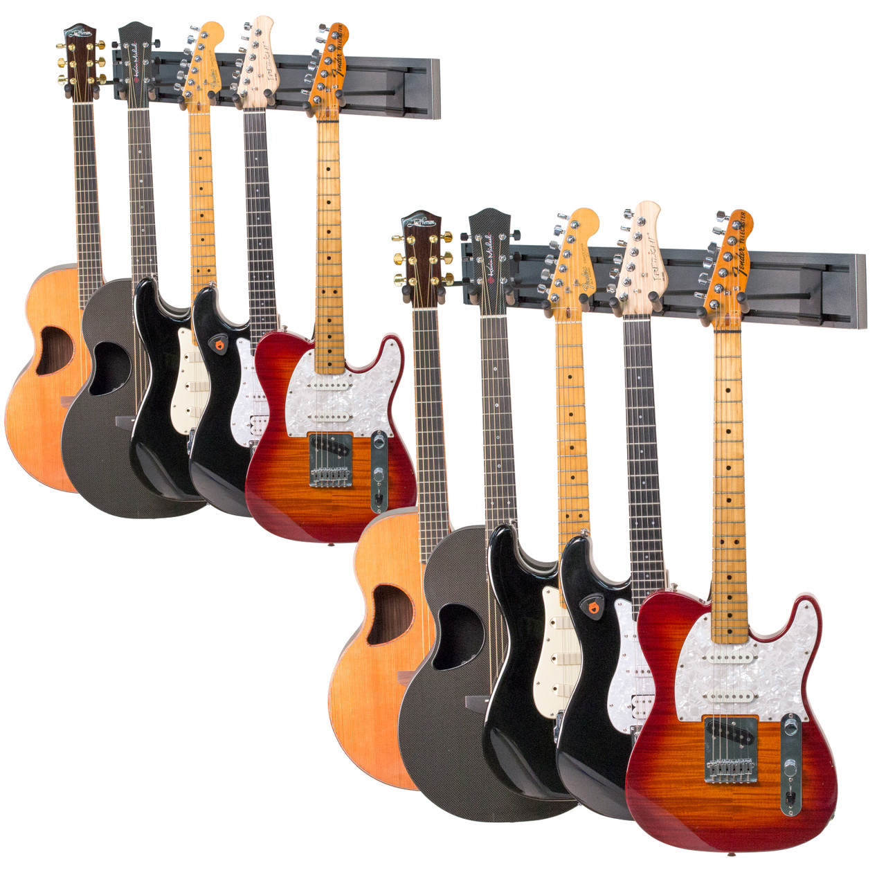 Multi-Guitar Wall Rack For 10 Guitars | SW10RL-K