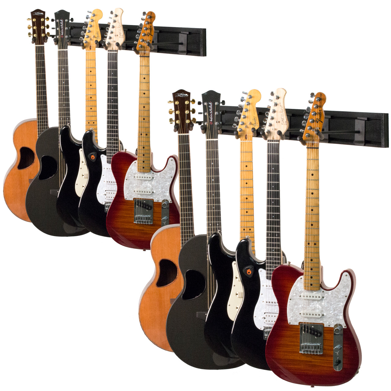 Multi-Guitar Wall Rack For 10 Guitars | SW10RL-K