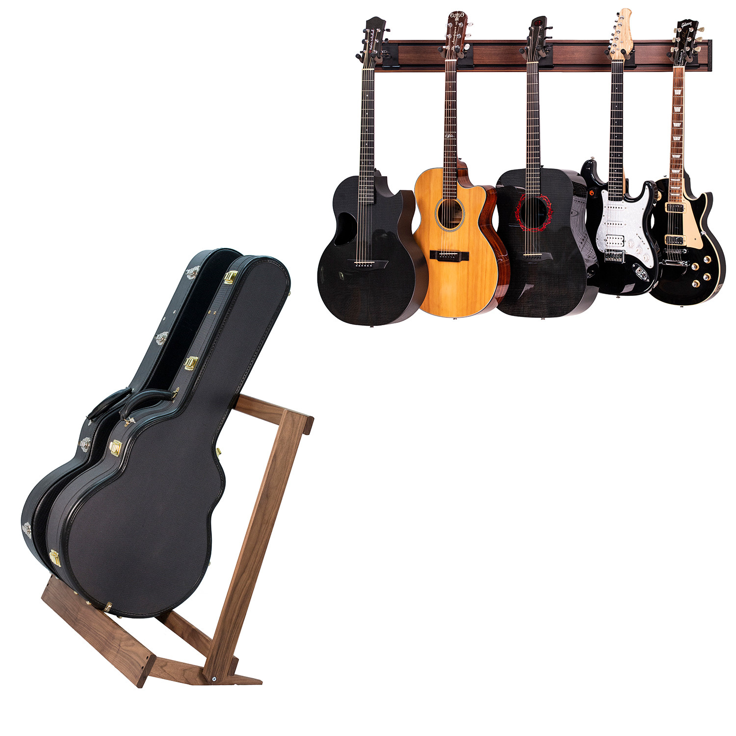 Guitar Wall Rack & Case Rack Combo Best Guitar Rack Bundle