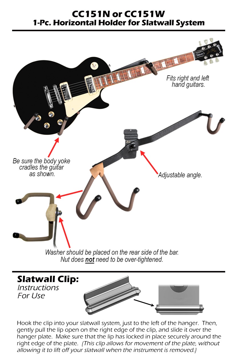 Horizontal Guitar Wall Mount