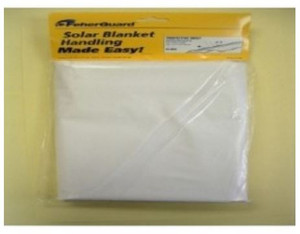 White Solar Blanket Cover Velcro 16' HV-16WC