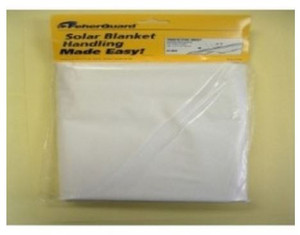 White Solar Blanket Cover Velcro 18' HV-18WC