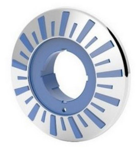 Brilliant Wonders Faceplate for 1.5" LED Light Stainless and Lt Blue 25503-559-220