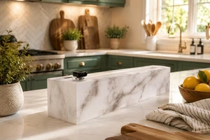 NEW Dispenser Carrara Marble Plastic Wrap 12" x 250'