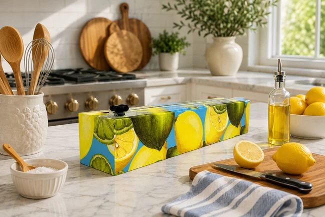 NEW Dispenser Lemon Plastic Wrap 12" x 250'