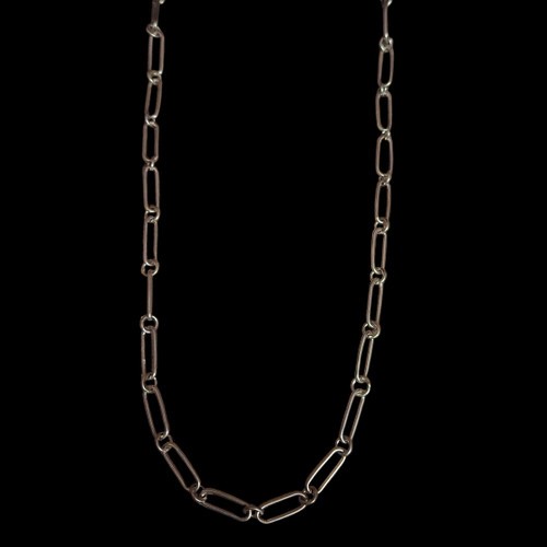 19" Oval and Circle paperclip Chain in Sterling