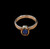 Lapis Lazuli Ring in Sterling with 14k gold bezel