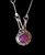 Ruby Pendant in Sterling Setting on Handmade Sterling Chain