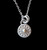 Sterling Medallion with Solid 14k Center Orb on 18-20 Sterling Chain