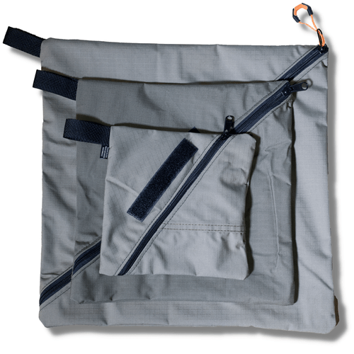 Up-Cycled Diagonal Zipping Gear Bag 3 Pack