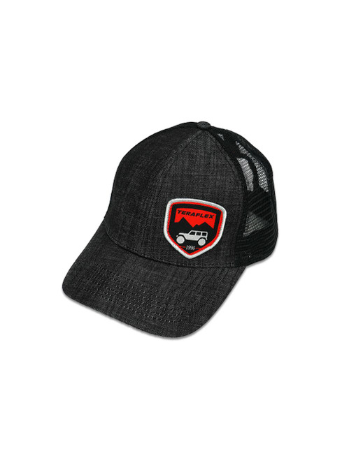TeraFlex Trucker Hat w/ Icon Jeep Patch - Black Heather - One Size Fits All