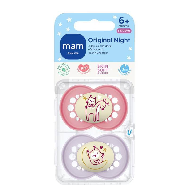 Mam Night Soother 6+ Months 2pk - Main Image
