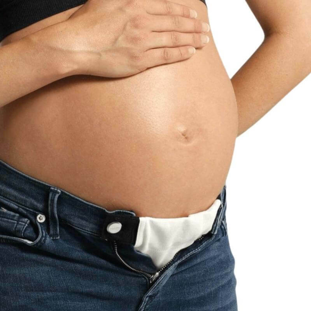 Maternity Pregnancy Adjustable Waist Jeans Trousers Band Belt Extender  Elastic