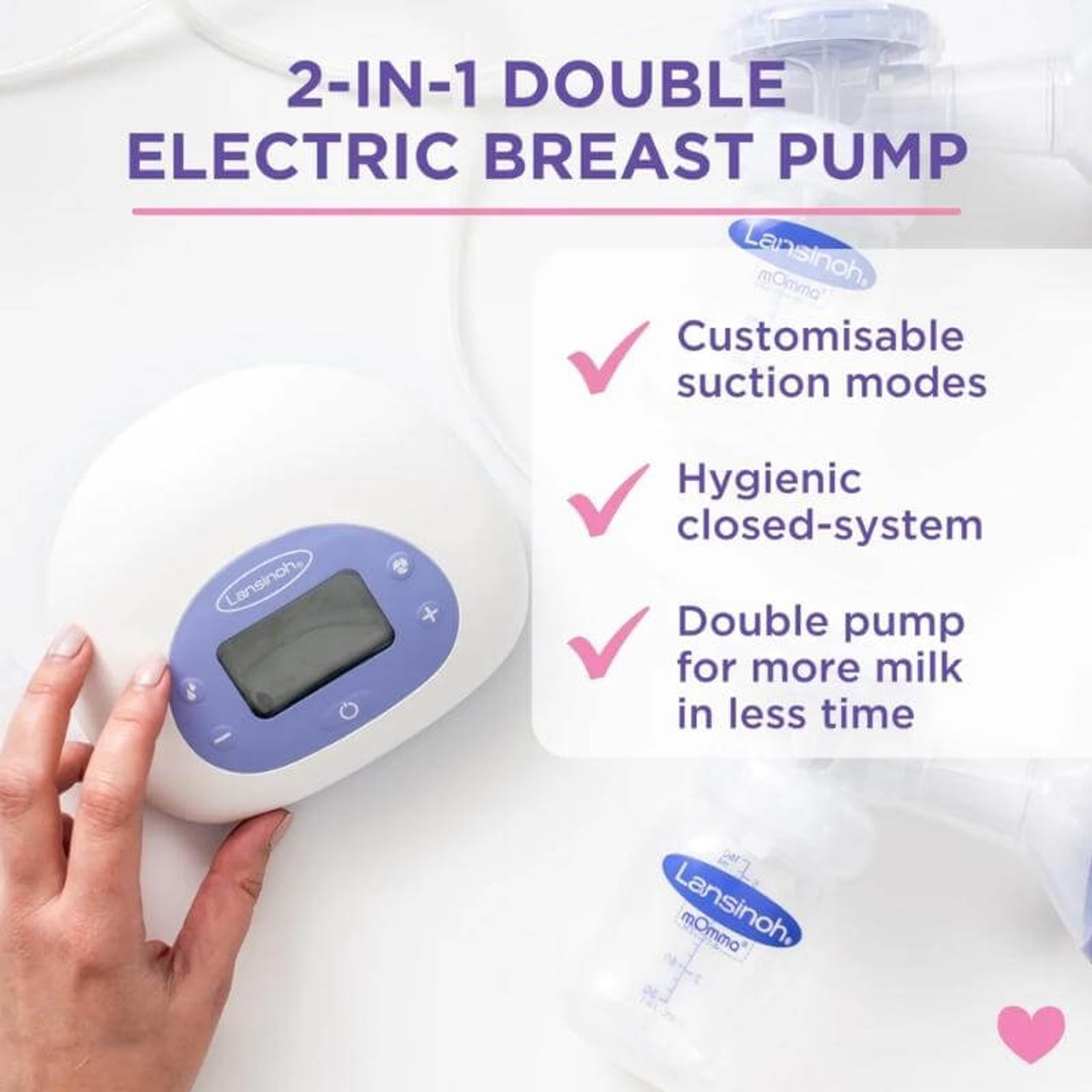 how to connect lansinoh breast pump