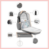 Babymoov Le Pyla Changing Bag Backpack, baby bag - Smokey Grey Parts