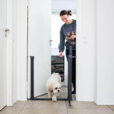 DogSpace Lassie Pressure Fitted Dog Gate, Black (73.5-79.6cm) Alt Dog