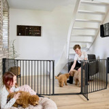 DogSpace Max Multi Expandable Dog Room Divider / Pet Pen, Black (90-350cm)  Room divider Dogs